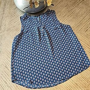 Navy blouse v neck size M